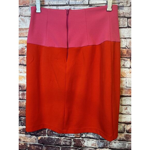 Asos pencil skirt gold buttons pink red a women's size 2 - Picture 5 of 7